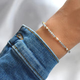 Moonstone Pearl Bracelet 18K Filled Natural Stones