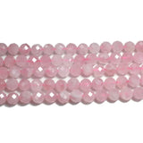 Natural Faceted Pink Rose Quartz Stone Beads 6/8MM 15''