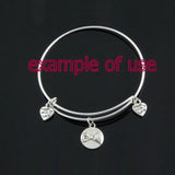 10 Pcs/ Lot Silver & Rhodium Plated Charm Bracelets & Bangles Jewelry