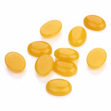 10pcs Yellow Stone Beads 10x14 13x18mm Flat Back Oval Cabochons for Jewelry