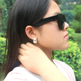 925 Sterling Silver Beetle Stud Earrings