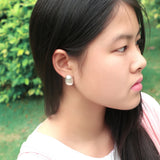 925 Sterling Silver Beetle Stud Earrings