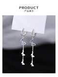 925 Silver Butterfly Hoop Earrings, Unisex Party Jewelry