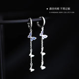 925 Silver Butterfly Hoop Earrings, Unisex Party Jewelry