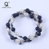 Freshwater Pearl Adjustable Wire Bangle Bracelet