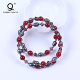 Freshwater Pearl Adjustable Wire Bangle Bracelet