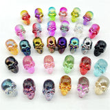 Crystal Rainbow Skull Charm Jewelry Gift 10Pcs