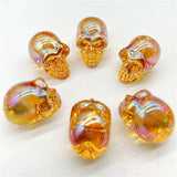 Crystal Rainbow Skull Charm Jewelry Gift 10Pcs