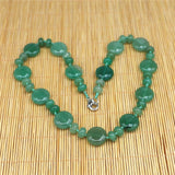 Natural Aventurine Oblate Power Stone Necklace