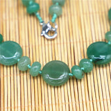 Natural Aventurine Oblate Power Stone Necklace