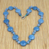 Natural Agate Oblate Necklace Power Stone Jewelry