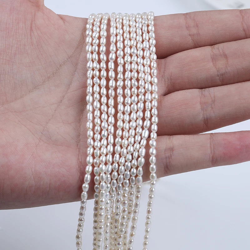 2.5-3mm Rice Pearls Strand - Jewelry Making Pearls