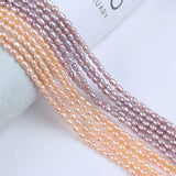 2.5-3mm Rice Pearls Strand - Jewelry Making Pearls