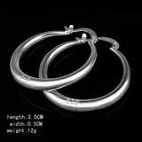 925 Sterling Silver Round Earrings, Women's Jewelry