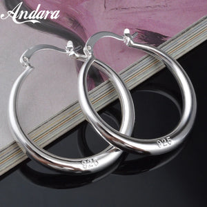 925 Sterling Silver Round Earrings, Women's Jewelry