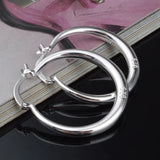 925 Sterling Silver Round Earrings, Women's Jewelry