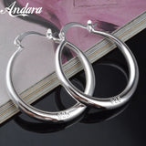 925 Sterling Silver Round Earrings, Women's Jewelry