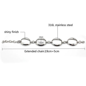 Stainless Steel Geometric Chain Bracelet for Women