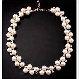 Pearl Choker Necklace Women Statement Collar Necklaces