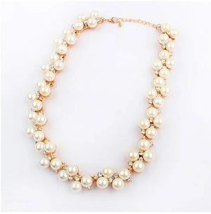 Pearl Choker Necklace Women Statement Collar Necklaces