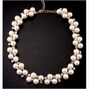 Pearl Choker Necklace Women Statement Collar Necklaces