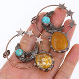 Rose Citrine Amethyst Pendant Necklace