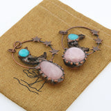 Rose Citrine Amethyst Pendant Necklace