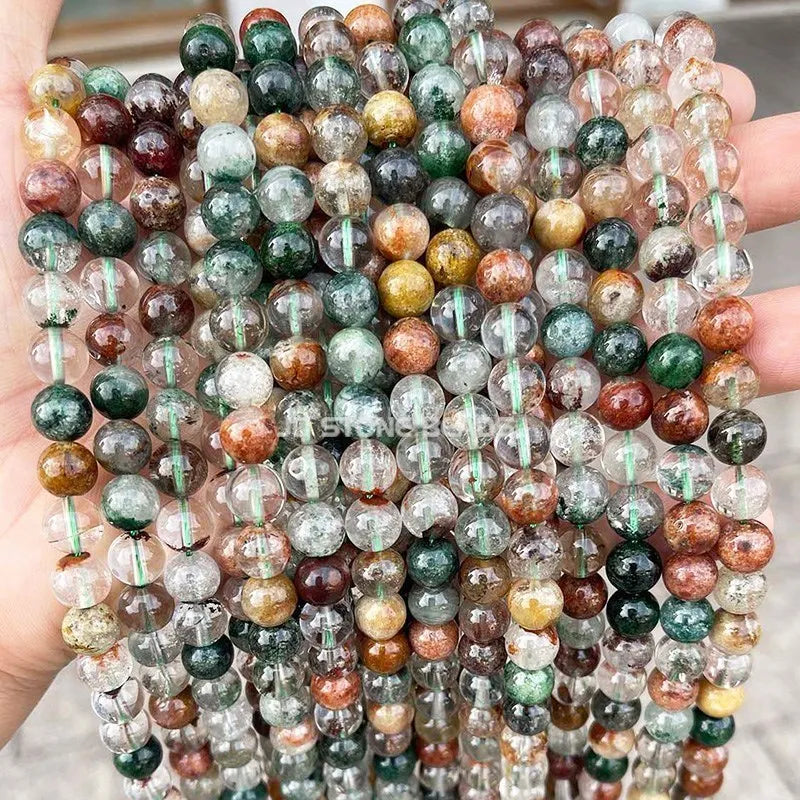 Multicolor Ghost Quartz Round Loose Beads 4/6/8/10MM