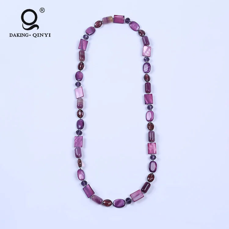 Crystal Shell Agate Necklace for Women