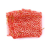 Pink Champagne Organza Gauze Bag Drawstring for Holiday Packing