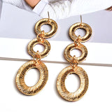 Metal Colorful Crystals Dangle Drop Earrings Fine Jewelry Accessories
