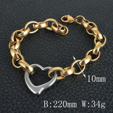 Stainless Steel Heart Bracelet Chain High Quality