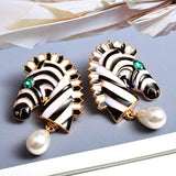 Metal Statement Drop Earrings for Women