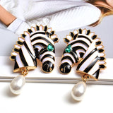 Metal Statement Drop Earrings for Women