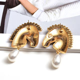 Metal Statement Drop Earrings for Women