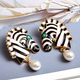 Metal Statement Drop Earrings for Women