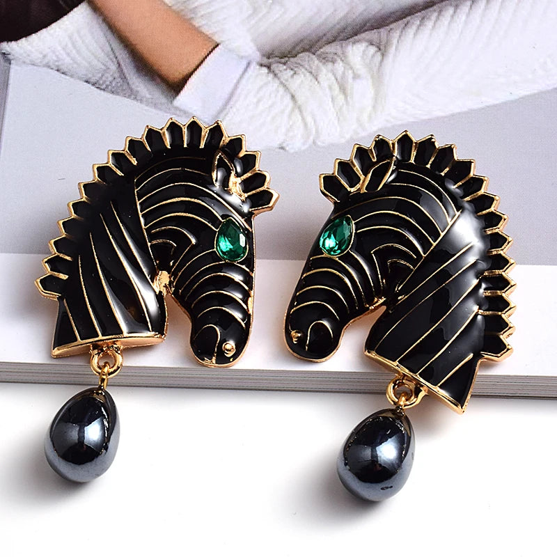 Metal Statement Drop Earrings for Women