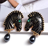Metal Statement Drop Earrings for Women