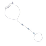 Enamel Evil Eye Charm Long Chain Women Slave Bracelet