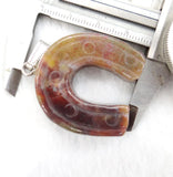 8pcs Mixed Natural Stone Pendulums Horseshoe Charm Pendants for Necklace