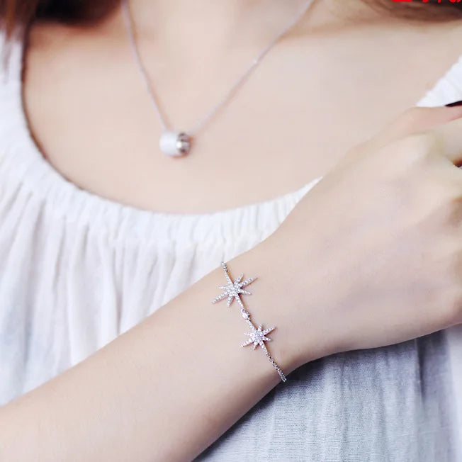 Crystal Zircon Micro-Set Bracelet for Women
