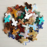 Natural Stone Pendants for Jewelry Making - 50Pcs/lot