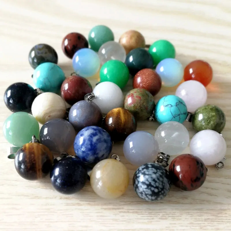 Natural Stone Pendants for Jewelry Making - 50Pcs/lot