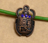 Rhinestone Scarab Charm Pendant Necklace/Bracelets DIY Jewelry