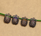 Rhinestone Scarab Charm Pendant Necklace/Bracelets DIY Jewelry