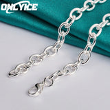 925 Sterling Silver Round Lock Pendant Necklace Charm Jewelry