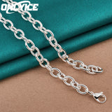 925 Sterling Silver Round Lock Pendant Necklace Charm Jewelry
