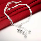 925 Silver Tassels Beads Set Wedding Gift