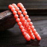 Pink Shell Bracelets Beads Size 6mm for Women