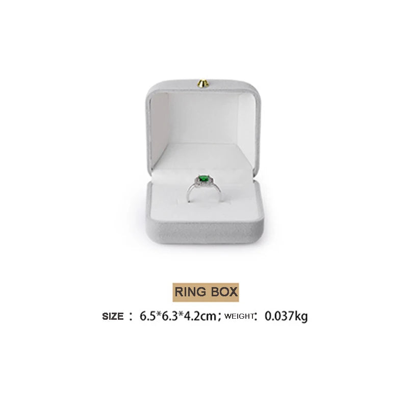 Flannel Jewelry Case Ring Storage Necklace Box